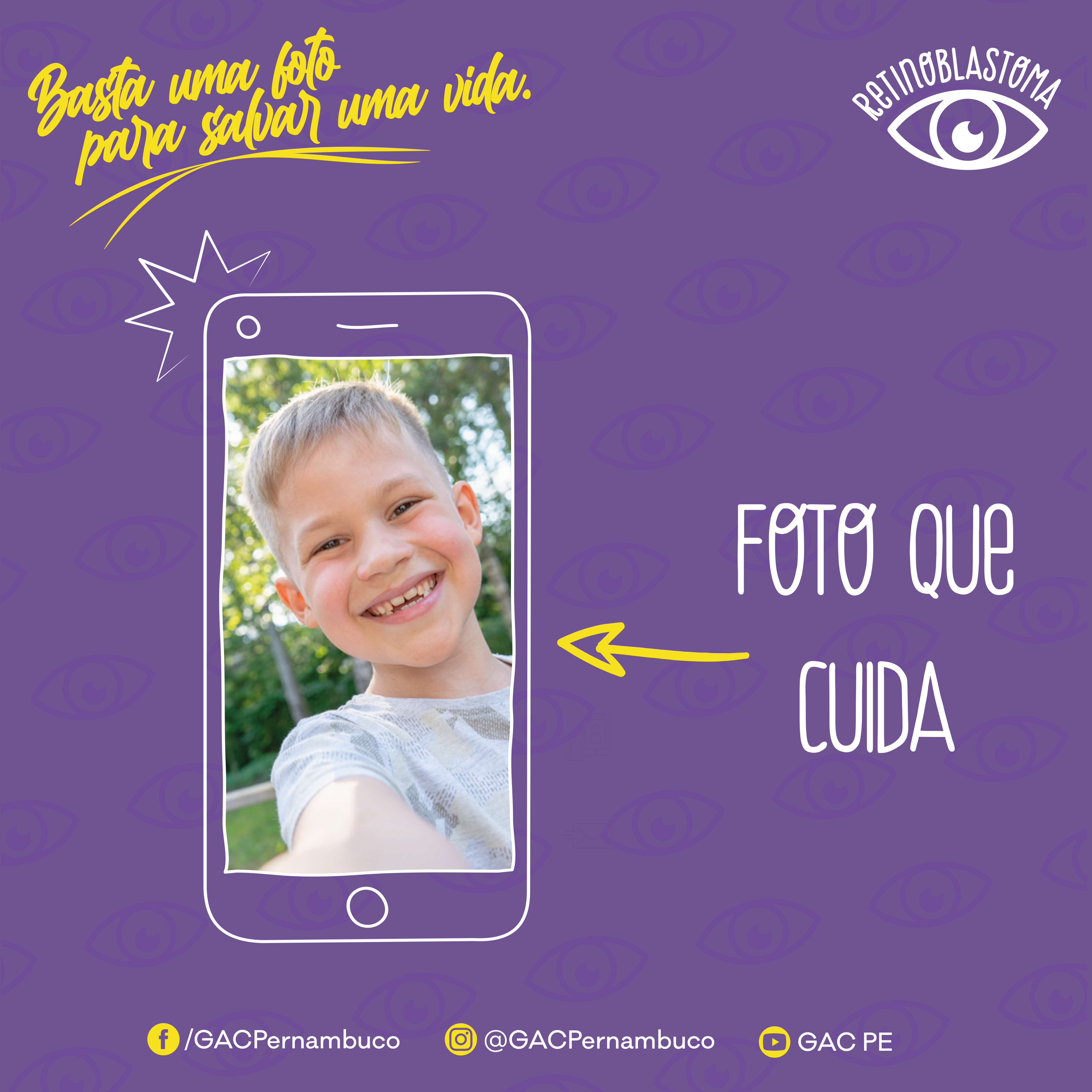 GAC-PE lança a campanha Foto que Cuida para a conscientização do retinoblastoma