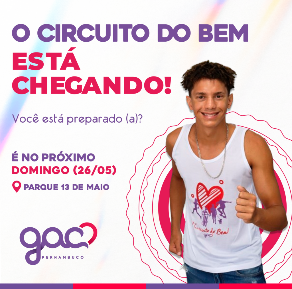 Circuito do Bem do GAC-PE deve reunir quase 500 pessoas no próximo domingo