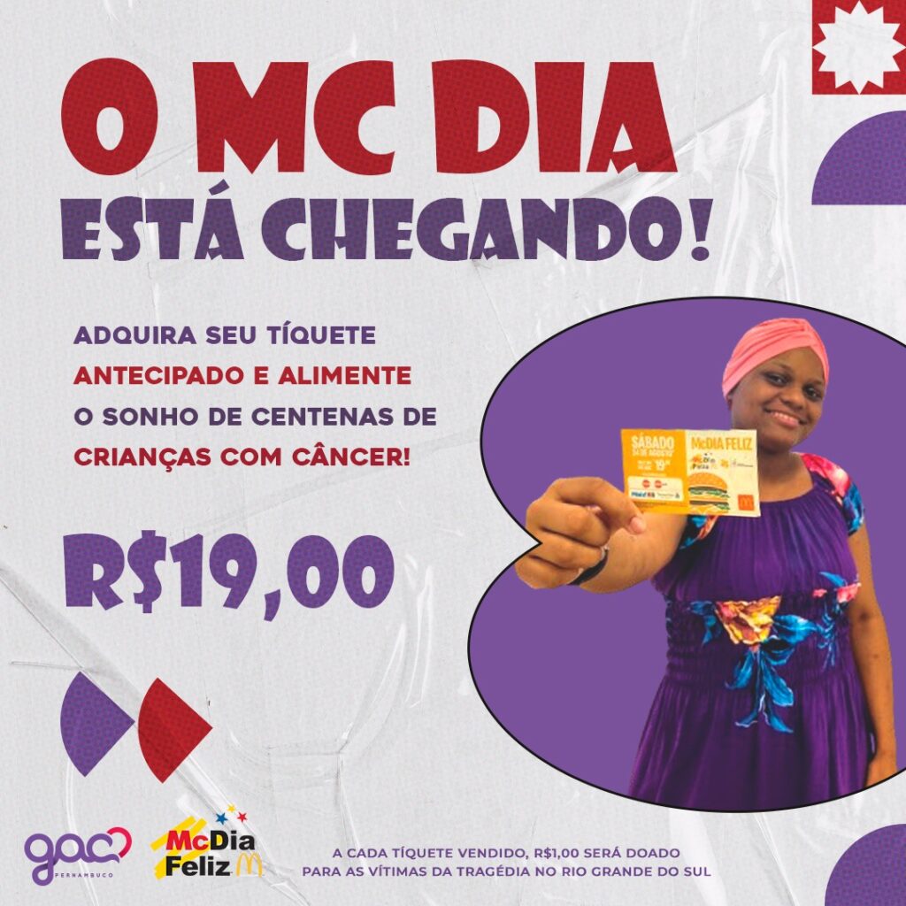 Começa a venda de tíquetes para o McDia Feliz 2024